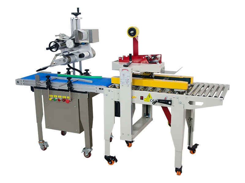 自動(dòng)電商封箱機(jī)配套快遞貼單機(jī) WRA-30+WR-150TC